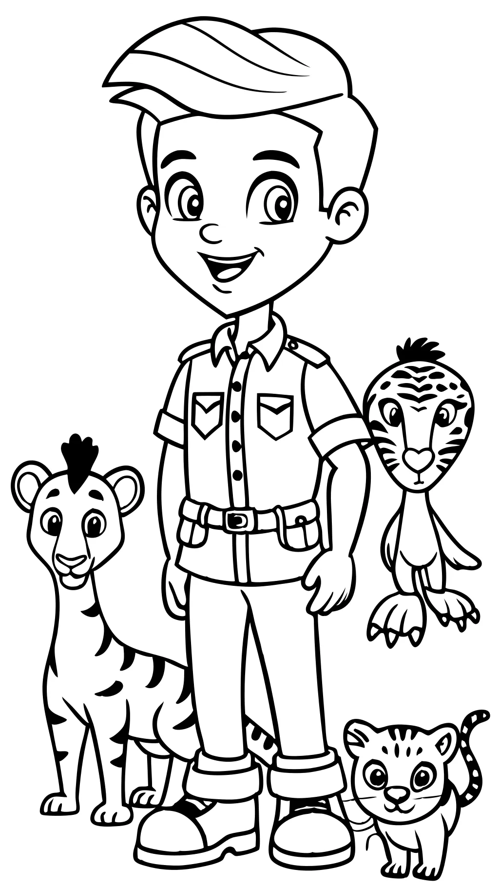 coloring pages of wild kratts